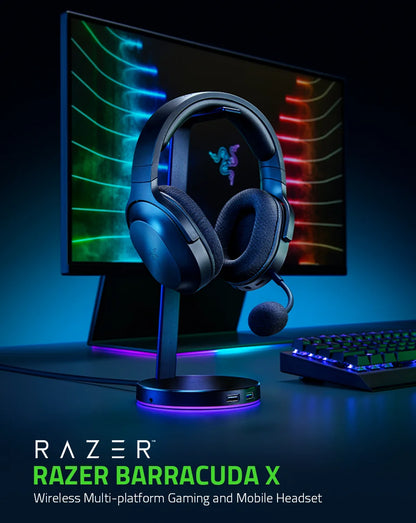 Razer Barracuda X Wireless Gaming Mobile Headset 2022 Model  2.4GHz Wireless + Bluetooth - Lightweight 250g - 40mm Drivers