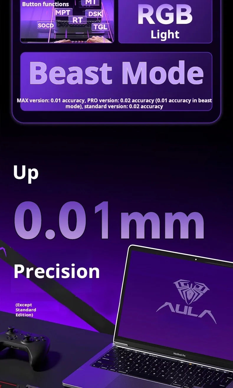 AULA WIN60 HE Magnetic Axis Mechanical Keyboard, 61-Key Wired Gaming Keyboard with Hall Effect Switches, 8K Polling Rate, Hot-Swappable RGB Keyboard for Esports & PC Gaming