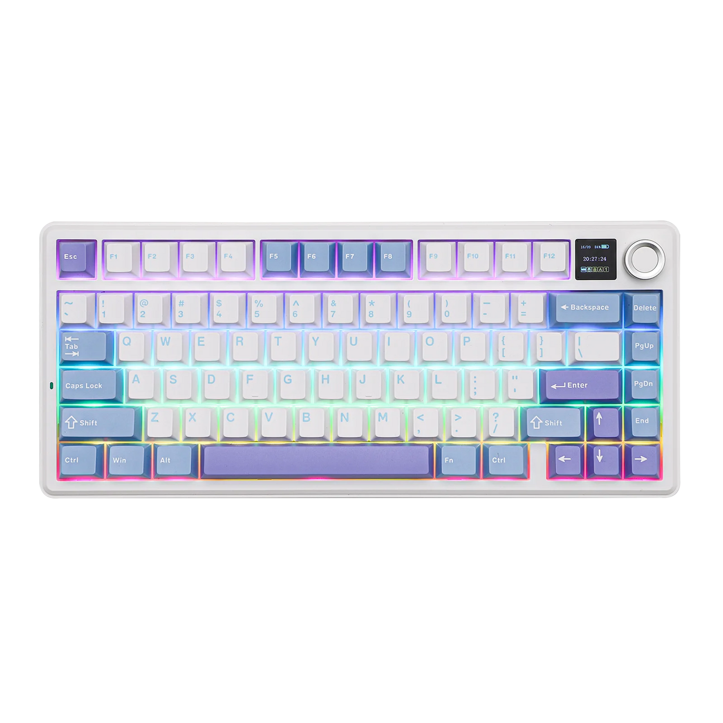 EPOMAKER X AULA F75 MAX Compact 75% ANSI Layout Wired/Bluetooth/2.4GHz Wireless Mechanical Keyboard with TFT Screen and a Knob
