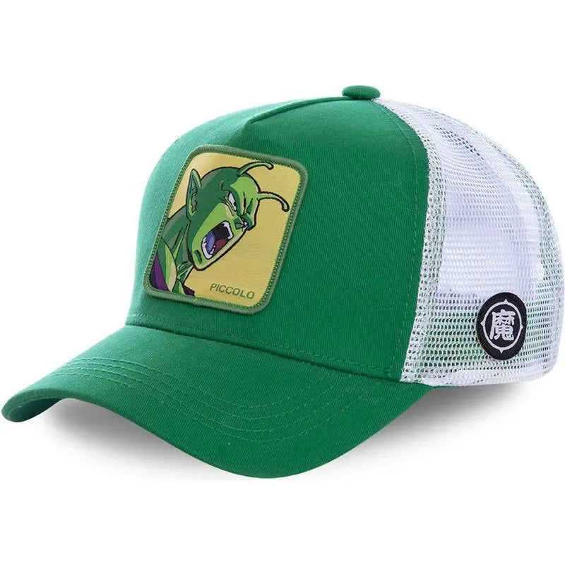 Dragon Ball Son Goku Cap Summer Travel Peaked Cap Men's Embroidery Hip-Hop Mesh Cap Style Sun Visor Baseball Cap Outdoor Sport