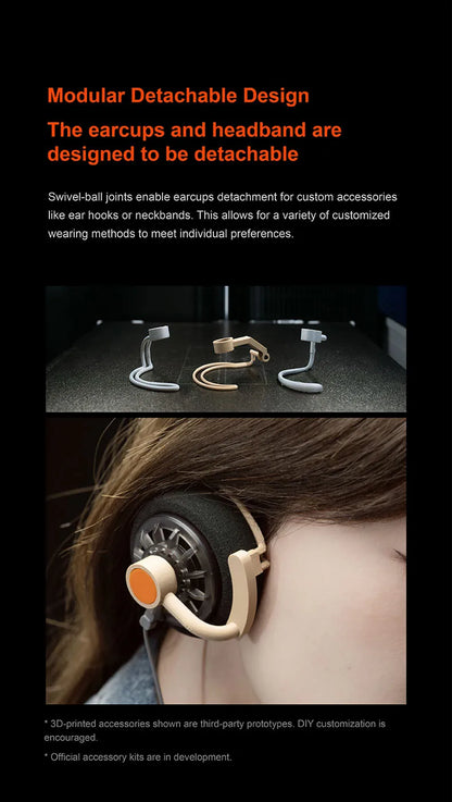 MOONDROP OLD FASHIONED On-Ear Headphones 40mm Dynamic Driver Wired Headphones with 3.5mm Plug, HiFi Audio Headset with Volume Control