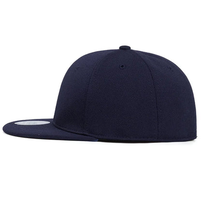 Casquettes Snapback fermées à l'arrière, non réglables, pour homme, de qualité, style hip-hop, ajustées, pour adulte, couleur unie, casquettes de baseball, 57-58 cm, pour petits visages