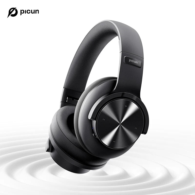 Picun B8 Wireless Bluetooth Headphones with 120H Playtime, Bluetooth 5.3, Deep Bass, Low Latency Gaming Headset with Microphone