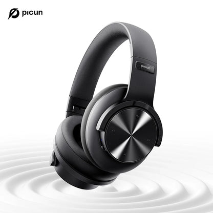 Picun B8 Wireless Bluetooth Headphones with 120H Playtime, Bluetooth 5.3, Deep Bass, Low Latency Gaming Headset with Microphone