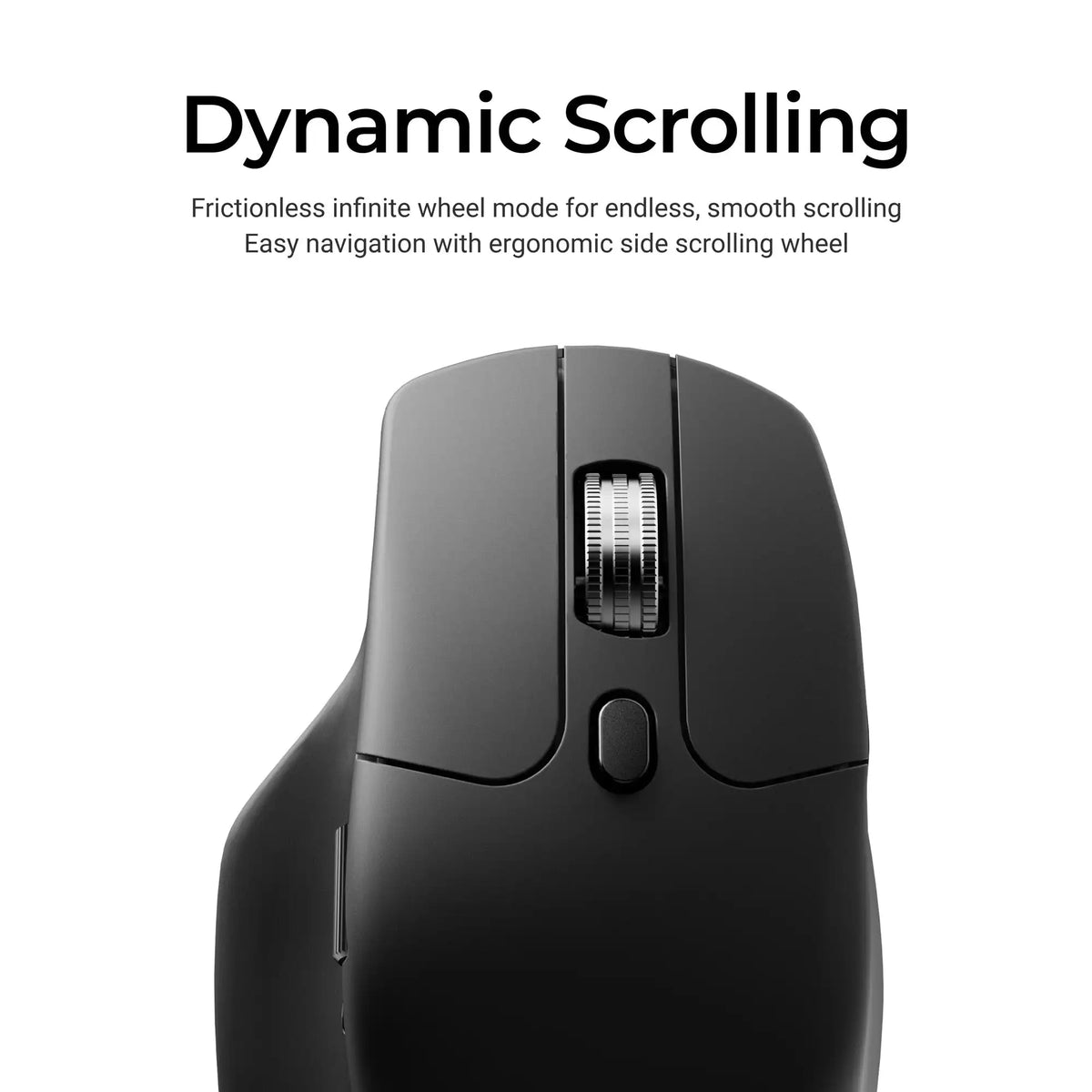 Keychron M6 Wireless Mouse with PixArt 3950 Sensor, 8K Polling Rate, Silent Switches, Dual Scroll Wheels, Bluetooth & 2.4GHz Ergonomic Mouse