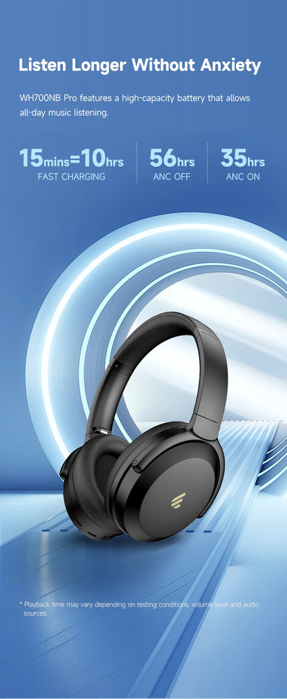 EDIFIER WH700NB Pro -43dB Hybrid ANC Wireless Over-Ear Headphones Bluetooth 5.4 Hi-Res 56H Playtime Fast Charging AI Clear Calls