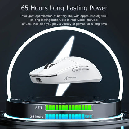Attack Shark X6 Lightweight Wireless Gaming Mouse, Tri-Mode Bluetooth & 2.4G Gaming Mouse, 26,000 DPI RGB Charging Dock, PAW3395 Sensor