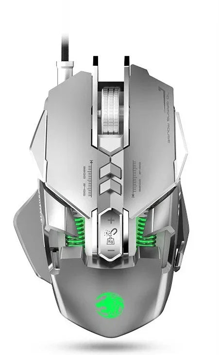 Ενσύρματο μηχανικό ποντίκι RGB 6400 DPI με μαγνητική στερέωση και DIY αντίβαρο για Esports Gaming PC