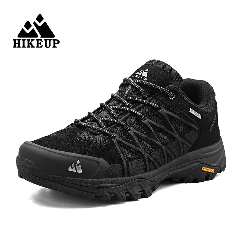 HIKEUP Fashion Outdoor Shoes Hiking Men's Sports Casual Mountain Trekking Boots Camping Sneakers for Men Non-slip Wear-resistant