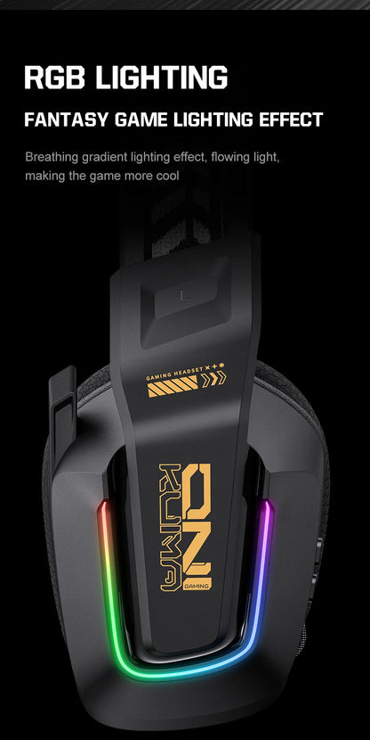ONIKUMA GT828 Bluetooth Headset Four-mode Connection Over Ear HIFI Stereo Wireless Gaming Headsets with Mic for PC Laptops PS5