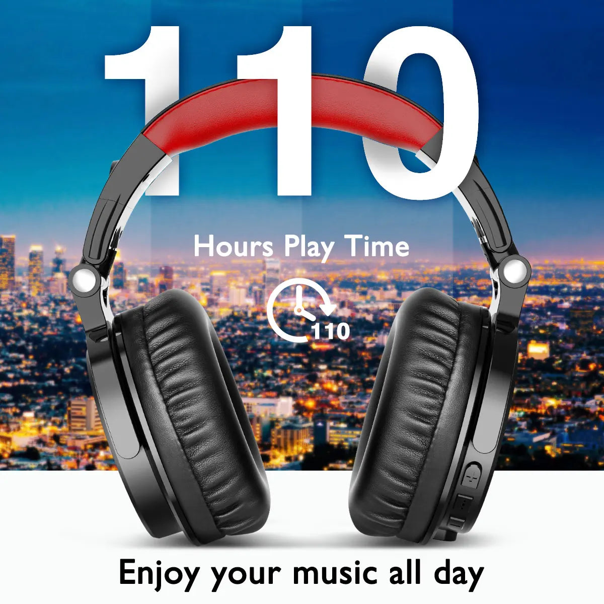 OneOdio Pro-M Wireless Gaming Headphones Bluetooth 5.2 HiFi Stereo Headset 110H Playtime with Mic, Deep Bass Foldable Over-Ear Headphones