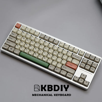 KBDiy KOA Profile Keycap GMK Style Retro 9009 Theme PBT Keycaps For Mechanical Keyboard Gaming KIT Korean 139 Keys ISO Key Cap