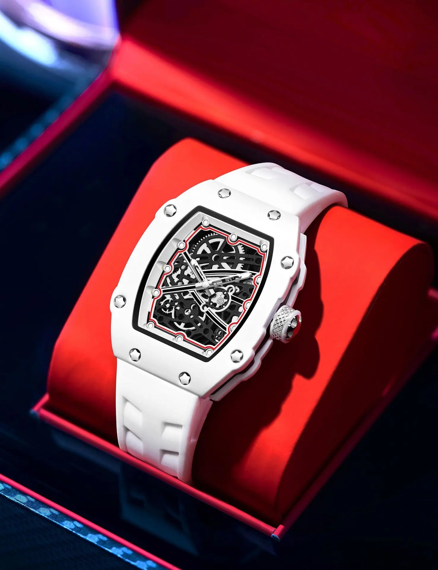 Tonneau Case Trendy Ultra-Thin Quartz Watch Men Creative Hollow Fashion Design Super Luminous Waterproof Personalize AAA Watch