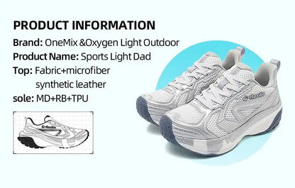 ONEMIX Baskets légères pour homme avec amorti, chaussures de sport et de course à amorti, chaussures décontractées pour femme, souples et élastiques 25216