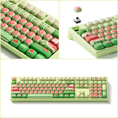 Tastiera meccanica wireless Akko MonsGeek MG108B Bun Wonderland, profilo MOG, RGB, 108 tasti, formato full size, hot swap, USB / 2.4G / BT 5.0