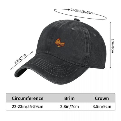 Stardew Valley Chickens Baseball Cap Rugby Wild Ball Hat Anime Luxury Brand Men Women's