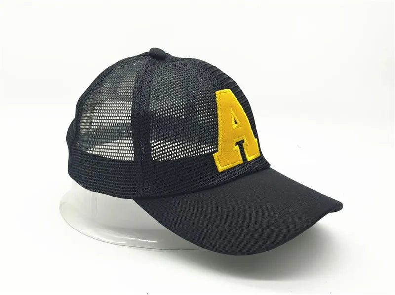 Summer autumn Kid Boy Cartoon Letter Embroidered Baseabll Caps Children Girls Outdoor Leisure Mesh Sport hats
