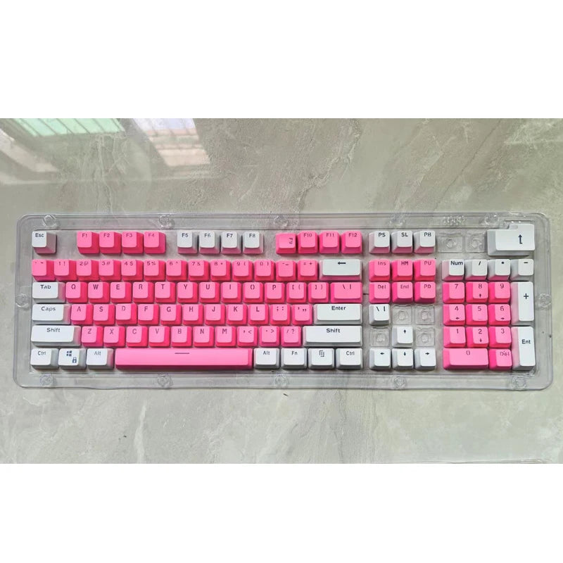 106 Keys Grey Red Keycaps PBT Specials Keycap Backlit Two-Color Key Caps For MX Switch 61/87104 Mechanical Keyboard