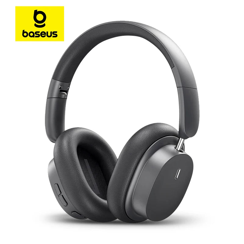 Baseus Bowie D05 Bluetooth 5.3 Wireless Headphones with 40mm HiFi Driver, 70H Battery Life, Spatial Audio, Foldable Over-Ear Headset