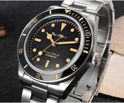 San Martin Vintage 38mm 6200 Diver Watch New Upgraded for Men Luxury NH35 Automatic Mechanical Sapphire Waterproof 200m Relojes