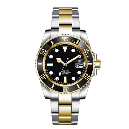Custom logo NH35 MIYOTA 8215 Automatic Men Watch Luxury Diver Two Tone Gold 316L Stainless Steel Sapphire 10ATM Sterile Sunburs