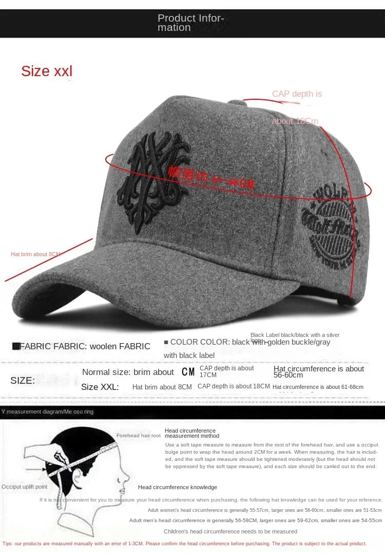 Summer Hat Male Baseball Cap for Men Big Head XL Size CottonTrucker Hat Embroidered Totem Keep Cool Windproof Snapback 2025