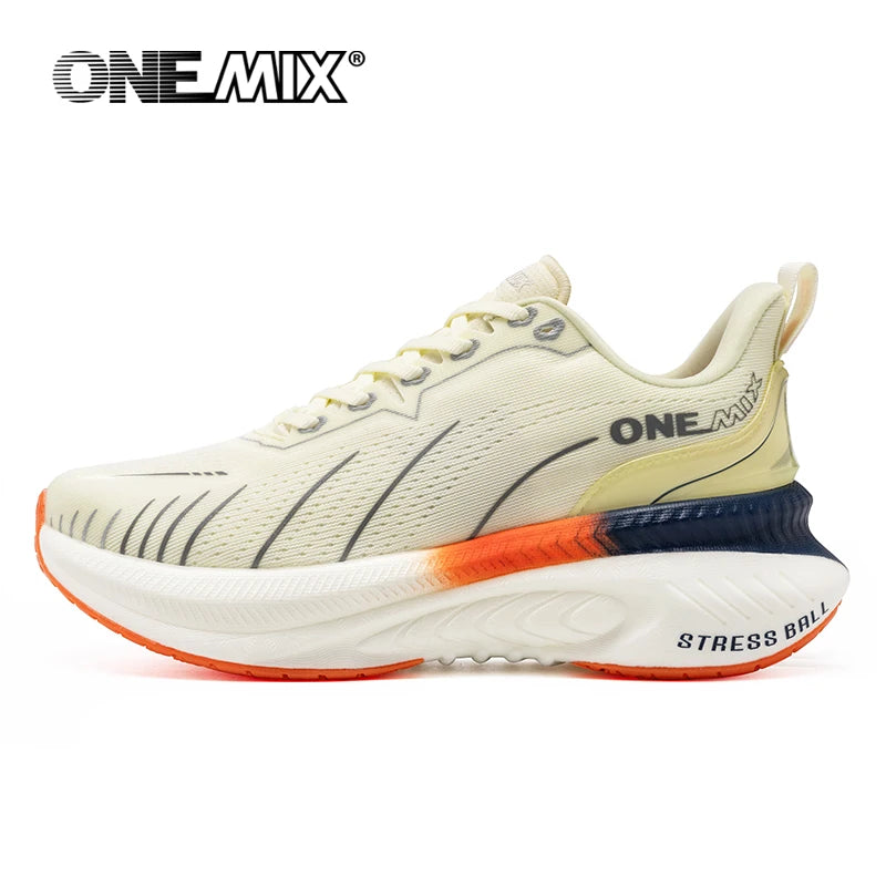 ONEMIX Neue Laufschuhe mit Dämpfung für Herren, geeignet für intensive Läufer, Schnürschuhe, Sportschuhe für Damen, rutschfeste Outdoor-Sportschuhe für Herren