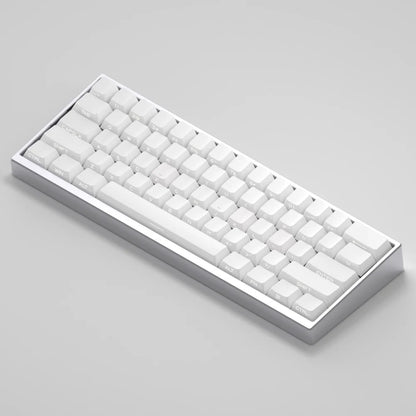 Black Side Engraved Translucent Keycap PBT 130 Key OEM Keyboard Keychain Compatible with 61/75/87/104/108 Mechanical Keyboards