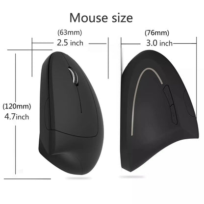 2.4G bezdrôtová vertikálna herná myš, ergonomická, 1600DPI, pre PC, notebook, kanceláriu, mini herná myš