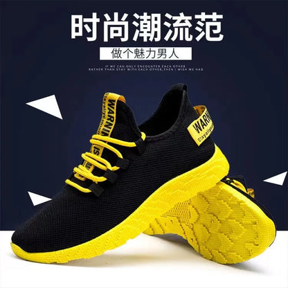 Leichte Herren-Sneaker, lässige Mesh-Sportschuhe für den Sommer, Outdoor-Schuhe für Herren mit weicher Sohle, atmungsaktiv, komfortabel und modisch, trendige Laufschuhe