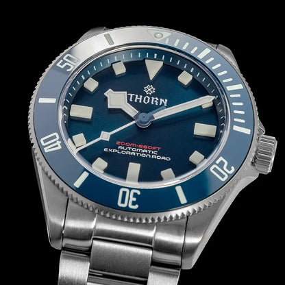 THORN 39mm Titanium Watch Men Homage Vintage PT5000 Movement Automatic Sapphire Crystal C3 Super Luminous 200M Waterproof Watch