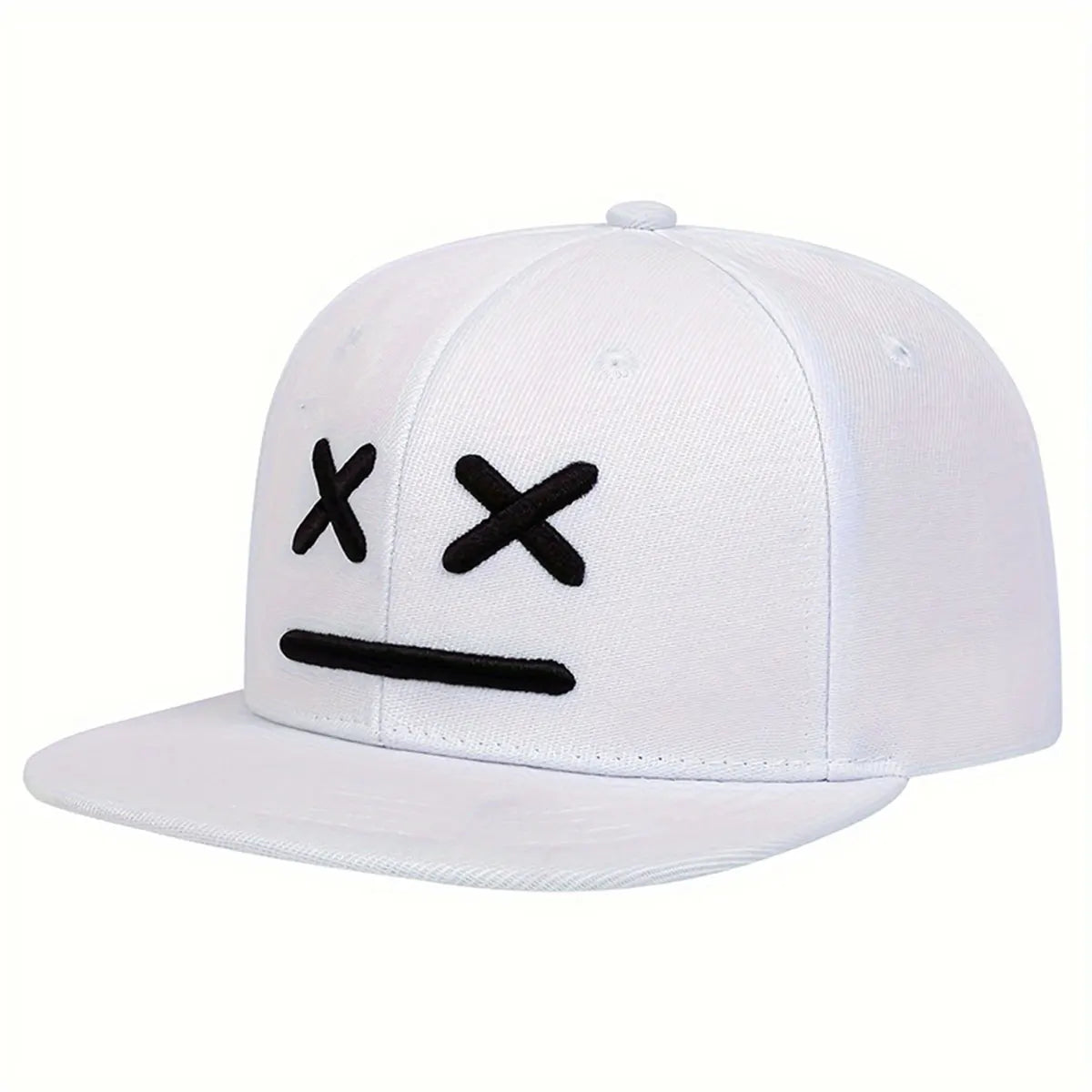 Cappellini unisex XX con ricamo a faccina sorridente, stile hip-hop, primavera-autunno, casual, regolabili, con chiusura a scatto, cappellini da baseball, cappellini parasole, cappellini sportivi