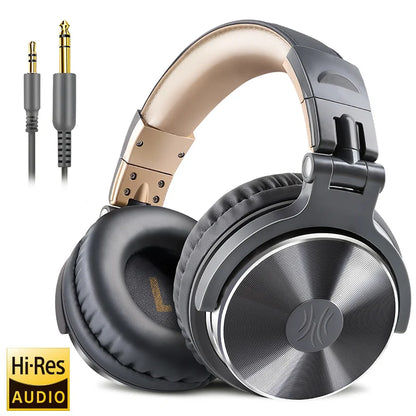 OneOdio Professional DJ Headphones Over-Ear Studio Monitor Headset with Microphone, HiFi Wired Bass Gaming Headphones for PC, Phone, PS4 & Xbox