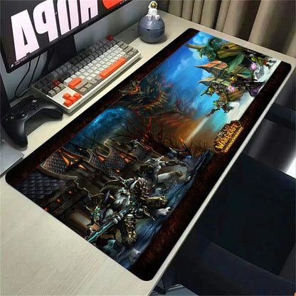 Natural Horde Alliance Mouse Pad Rubber Large Computer Desk Keyboard Mat HD World Of Warcraft Gaming Mousepad Speed Locking Edge