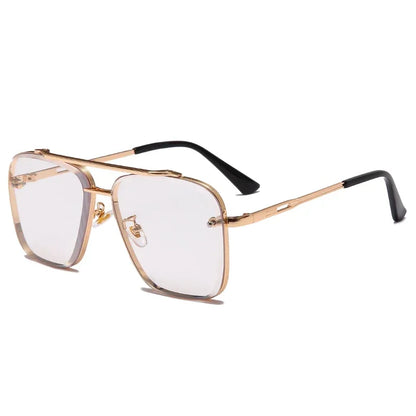 Classic Square Sunglasses Cool Men Vintage Luxury Brand Design Metal Sun Glasses Women Shades UV400 Oculos De Sol