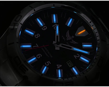 YELANG  V1036 42mm Men Quartz Watch Luminous 10 Years Lithium Movement Rotated Dial 30ATM 300m Waterproof Military Style Watches