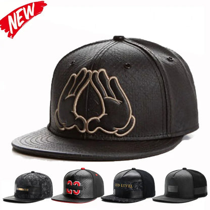 Cappellino da baseball in pelle del marchio Fashio per uomo e donna, stile HipHop, cappellino Snapback Knight, K-pop, per adulti, casual, da esterno, di design, Gorras Hombre