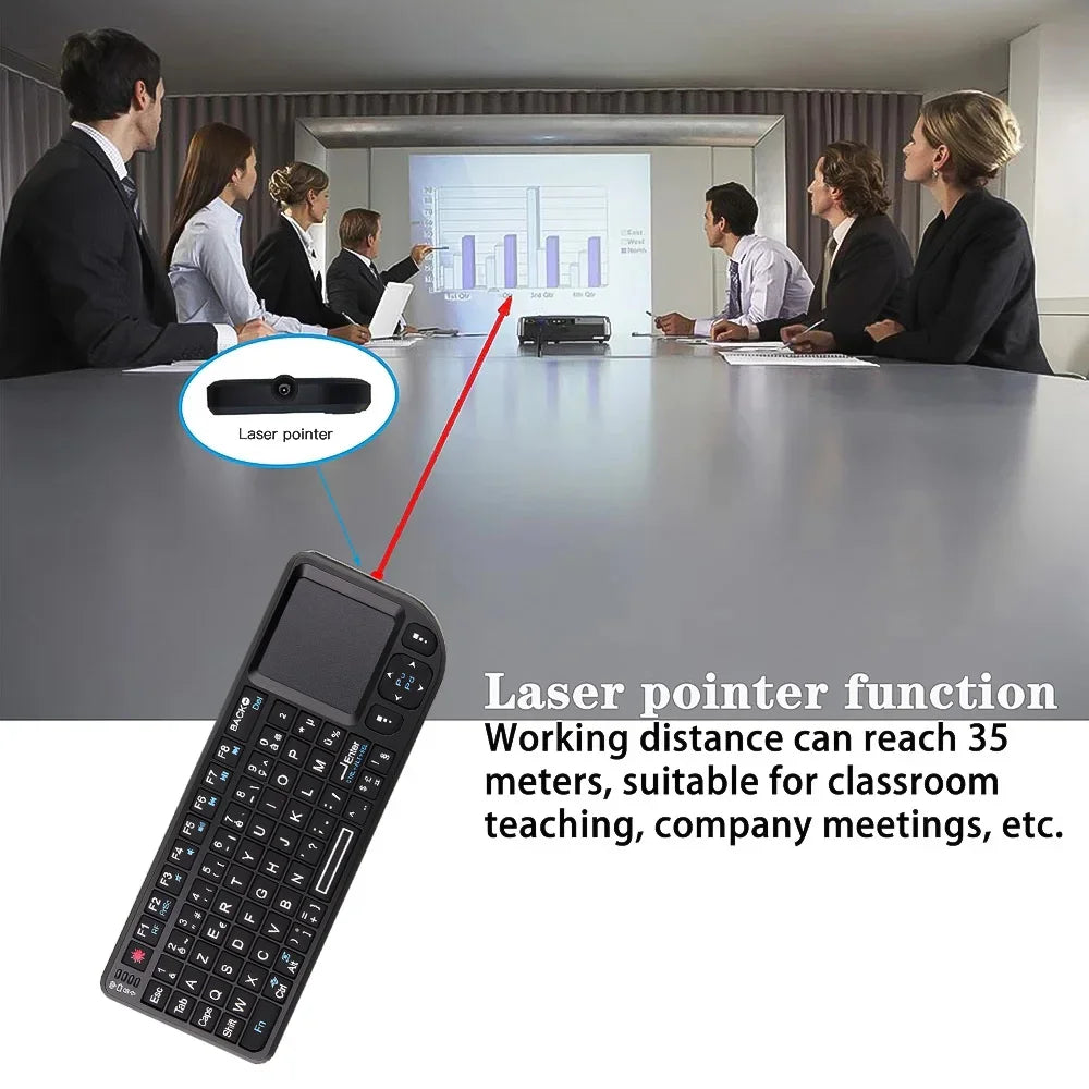 A8 Mini Wireless Keyboard 2.4G RF Backlit Touchpad Russian English Keyboard For MacBook iPad PC Tablet USBRechargeable Air Mouse