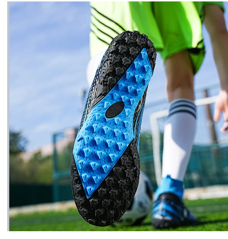 Crampons de Football pour hommes, chaussures d'entraînement sur gazon en salle, antidérapantes, TF/AG, bottes de terrain de Football confortables pour enfants