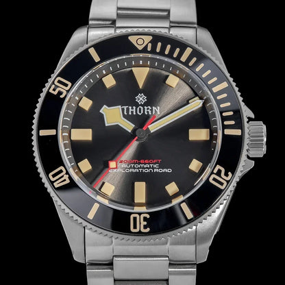 THORN 39mm Titanium Watch Men Homage Vintage PT5000 Movement Automatic Sapphire Crystal C3 Super Luminous 200M Waterproof Watch