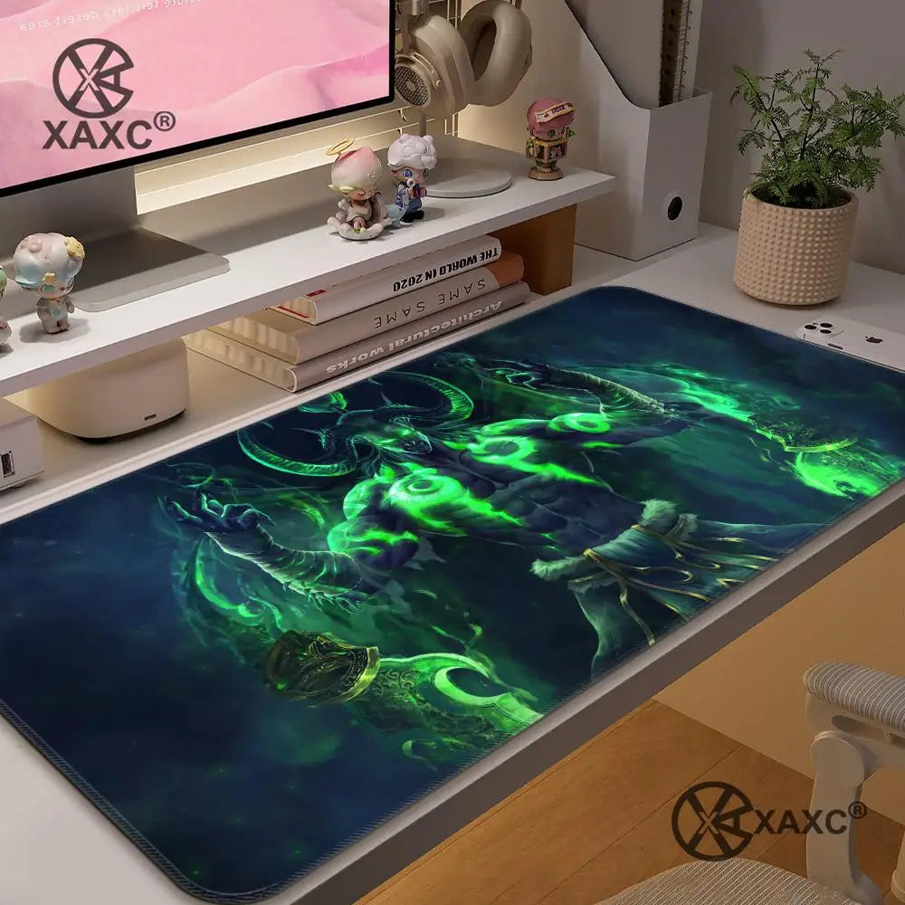 Lich King World Of Warcraft XAXC Mouse Pad large keyboard mouse desk pad non-slip rubber gaming mouse pad laptop mouse carpet