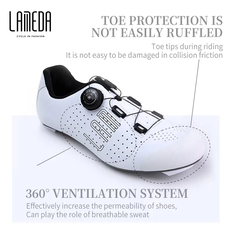 LAMEDA Pro Cycling Shoes Lock Shoes Road Bike Men and Women Hard Sole Bicycle Special Cycling Shoes MTB Bicycle Team Lock Shoes