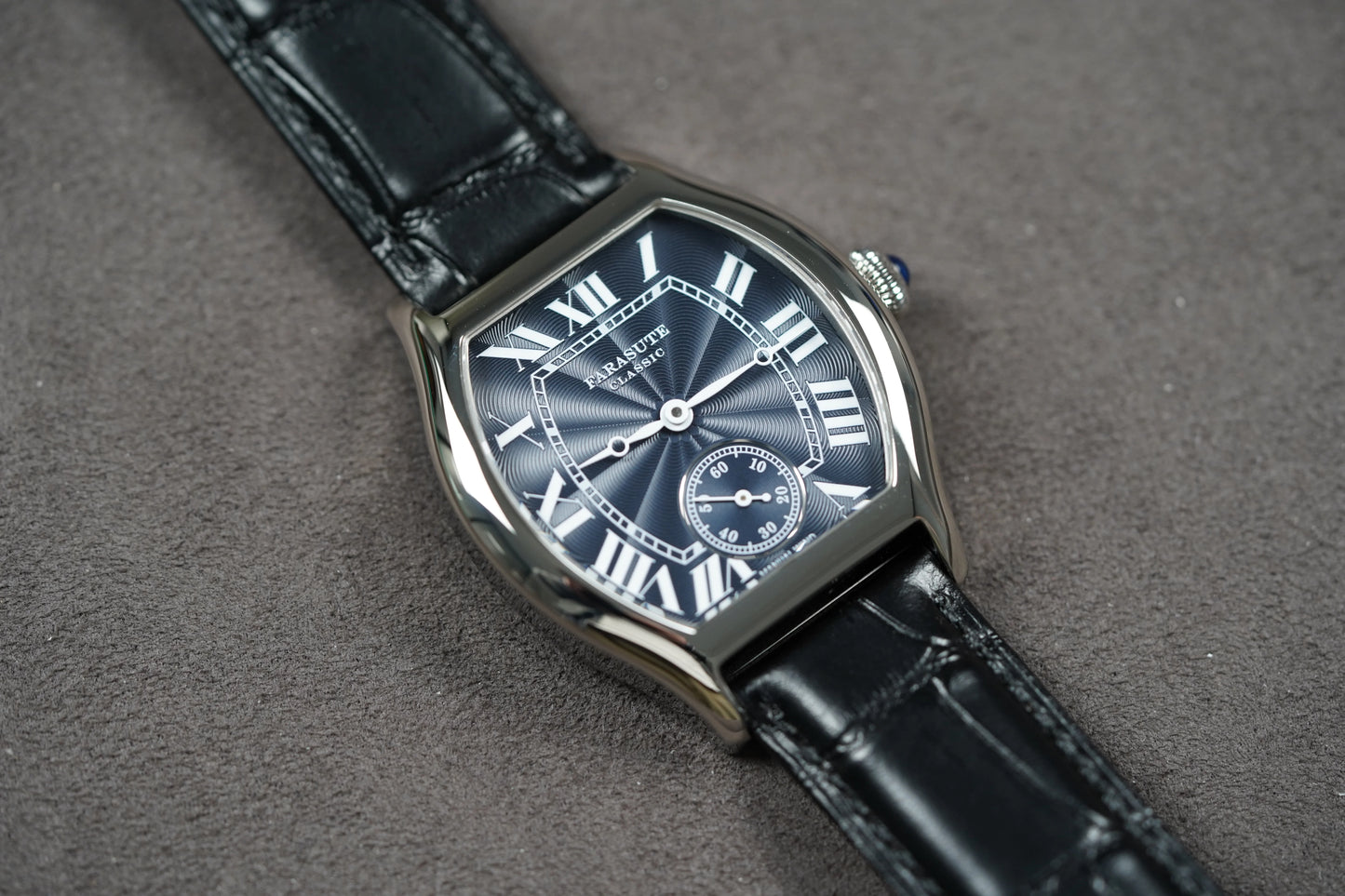 FARASUTE 36mm Retro Hangzhou Customized Manual Mechanical Movement Wristwatches Sapphire 5Bar Waterproof Watch Men reloj hombre