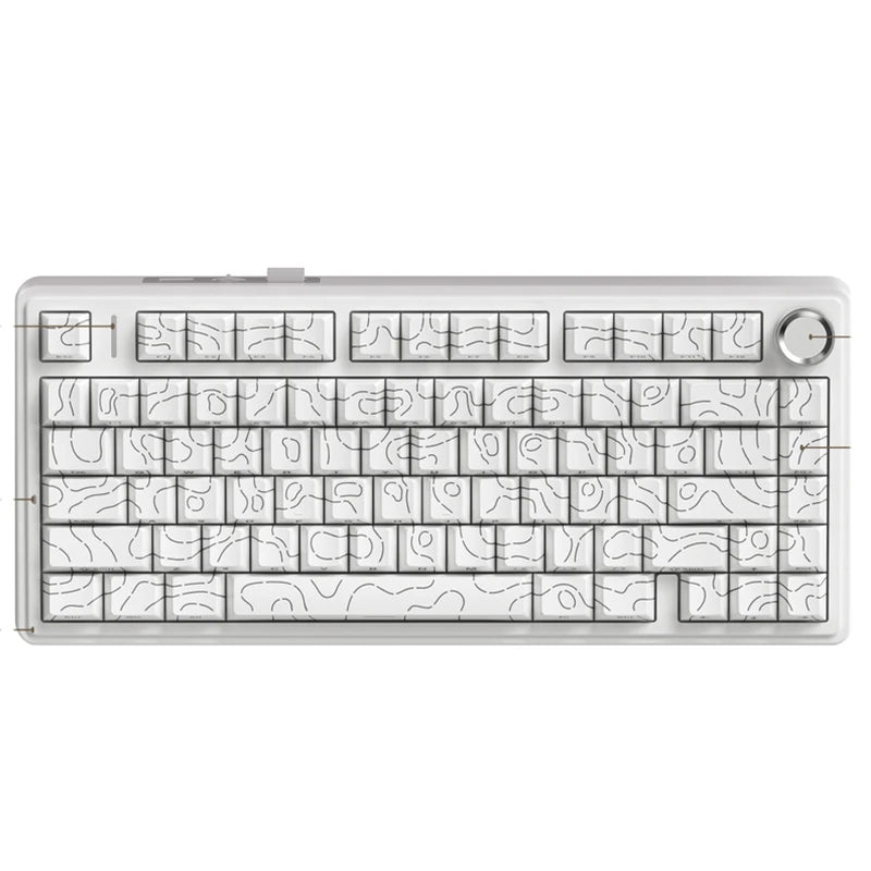 AULA F75/F75 MAX Gaming Mechanical Keyboard 2.4G Wireless/BT/Wired Keyboard 75% 81 Key Hot-Swap RGB Contour Line Office Keyboard