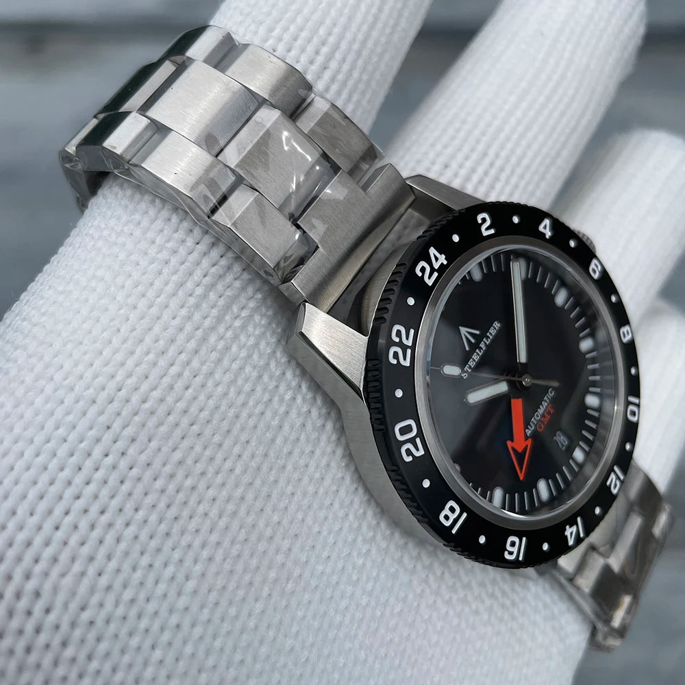 STEELFLIER SF793 NEW Automatic Mechanical Luxury Wristwatch NH34 Movement Synthetic Sapphire 20Bar Waterproof Men Luminous Watch