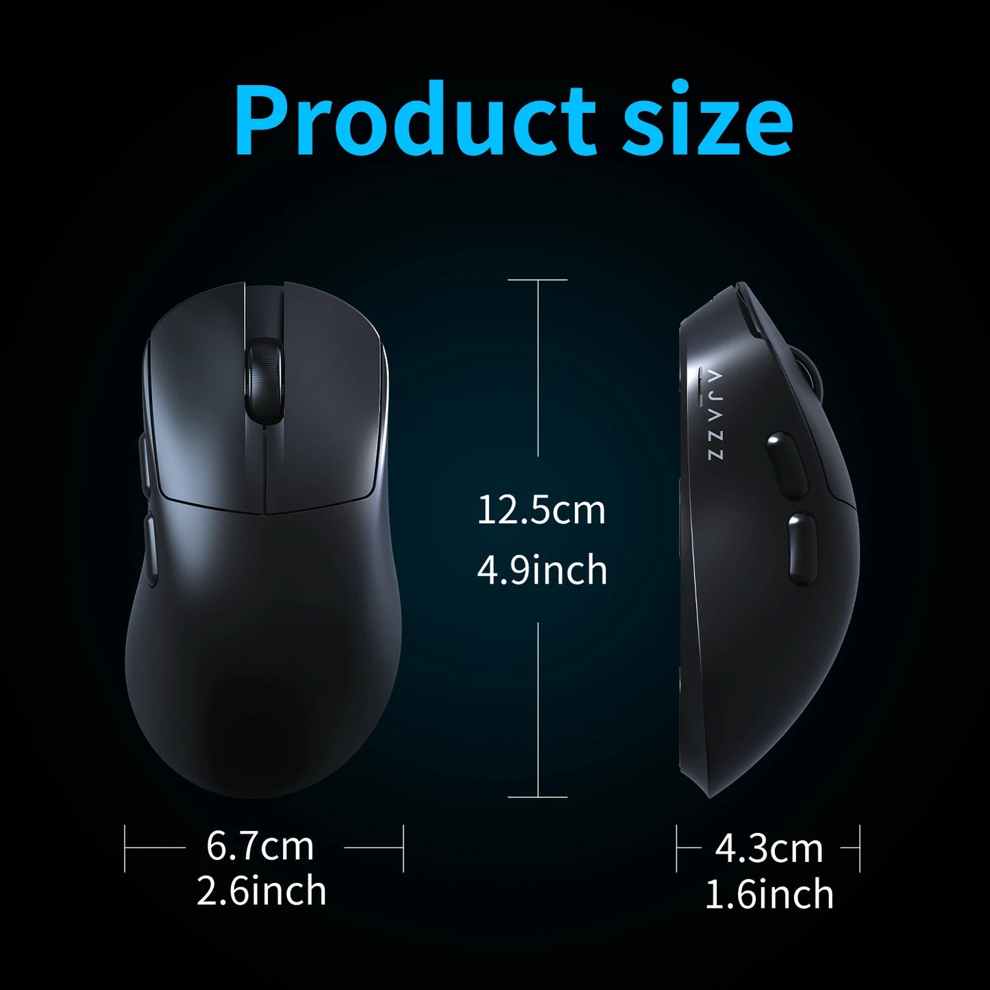 AJAZZ AJ179 V2 MAX tri-mode högerhänt mus, 56g lättviktsdesign, PAW3311-sensor, Huanuo Micro Switch, TelinkMicrochip
