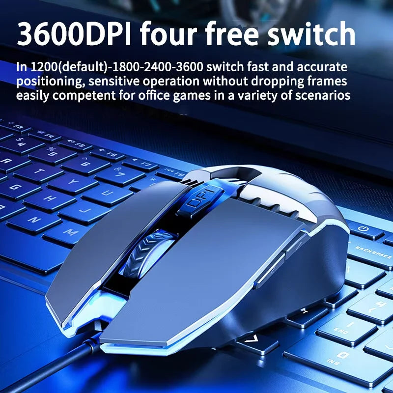 HP M1 Wired Gaming Mouse White Light Emitting Esports Mouse USB Gaming Office Desktop Laptop