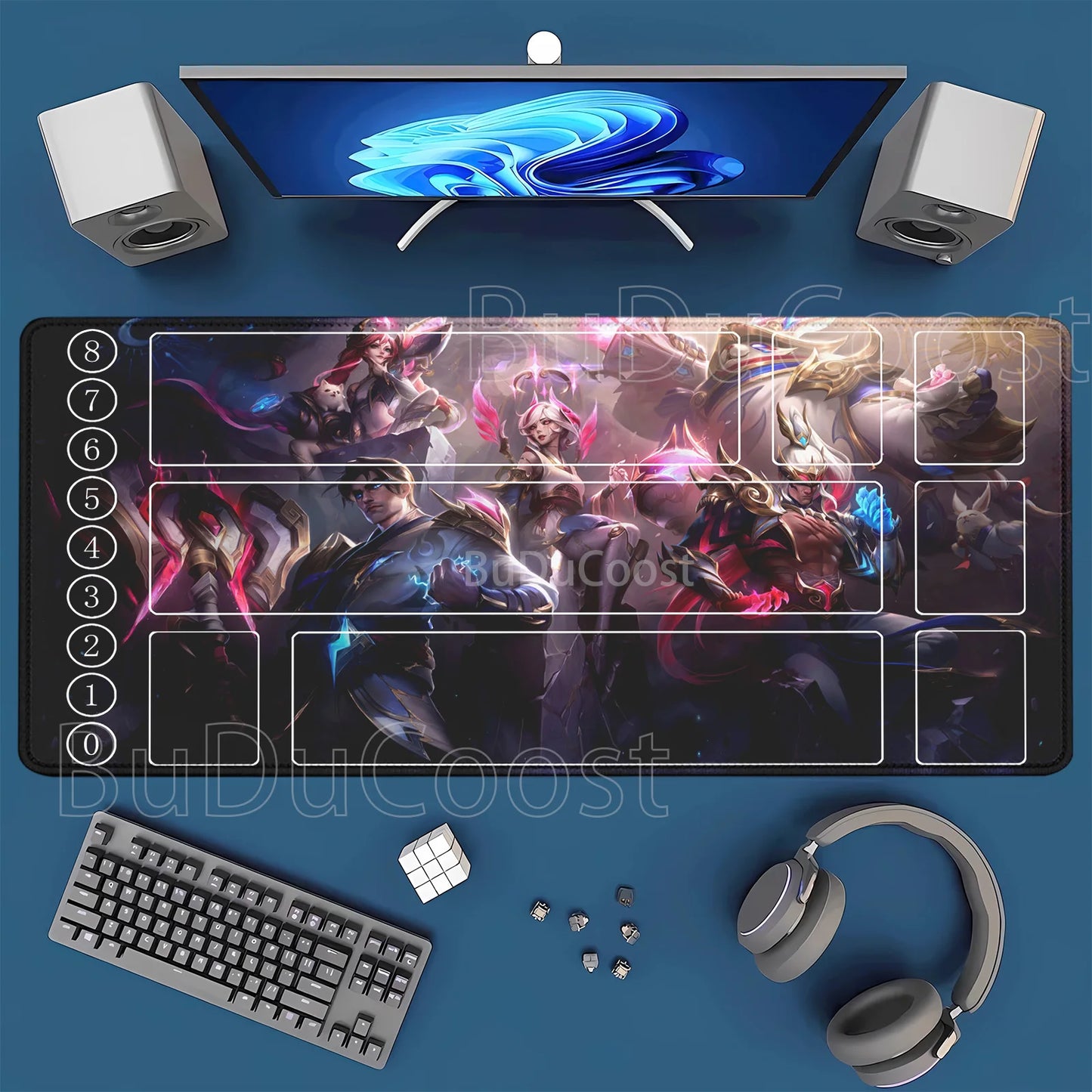 HD Printing playmat League of Mouse Pad Legends Riftbound Series TCG LOL Card 600x350mm office Stitched Edge Board Game Desk Mat