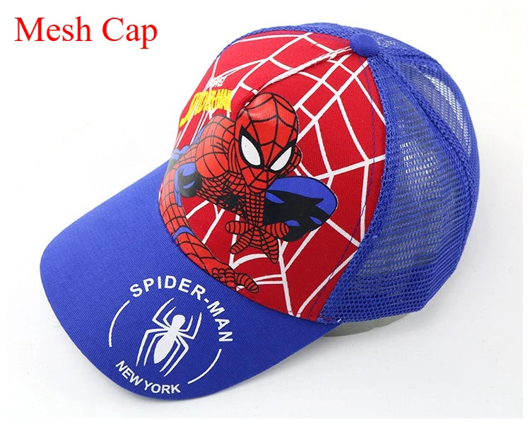 Figurka z anime Marvela Spider-Man – czapka z daszkiem z motywem kreskówkowym, bawełna i poliester, czapka z daszkiem dla chłopców i dziewcząt, akcesoria do nakryć głowy, prezent urodzinowy dla dzieci