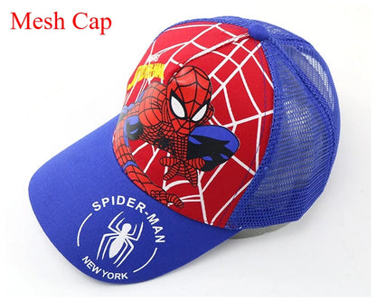 Figurka z anime Marvela Spider-Man – czapka z daszkiem z motywem kreskówkowym, bawełna i poliester, czapka z daszkiem dla chłopców i dziewcząt, akcesoria do nakryć głowy, prezent urodzinowy dla dzieci